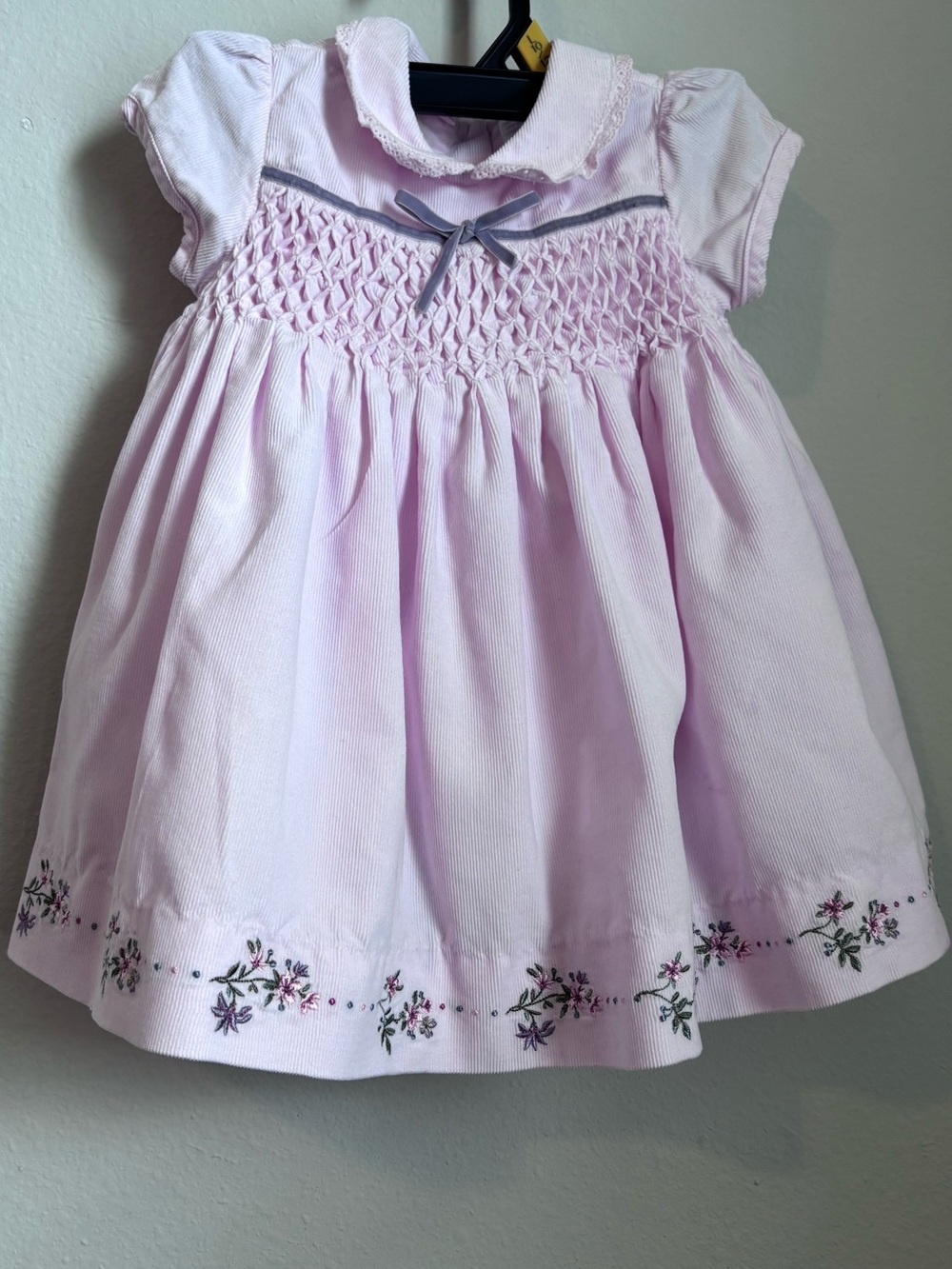FIRST IMPRESSIONS 12 MO. Pink Smocked Floral Baby Dress